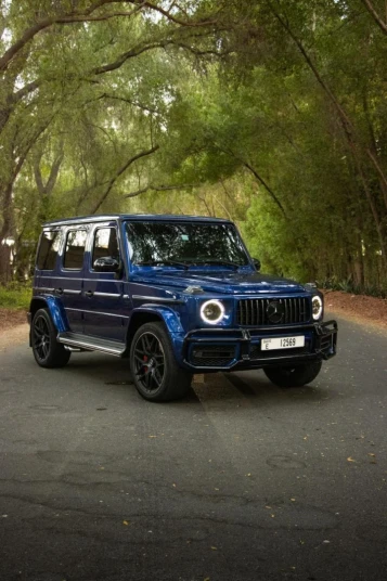 Mercedes Benz AMG G63 2022 blue rental in dubai - undefined